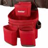 Bucket Boss Belt, Leather Hyrbid Tool Belt with Suspenders, RED, Red 55505-RD